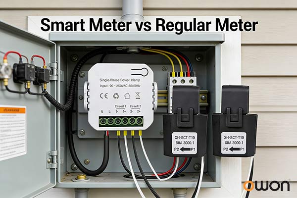 Smart energy meter device used for real-time home energy monitoring and electricity consumption tracking